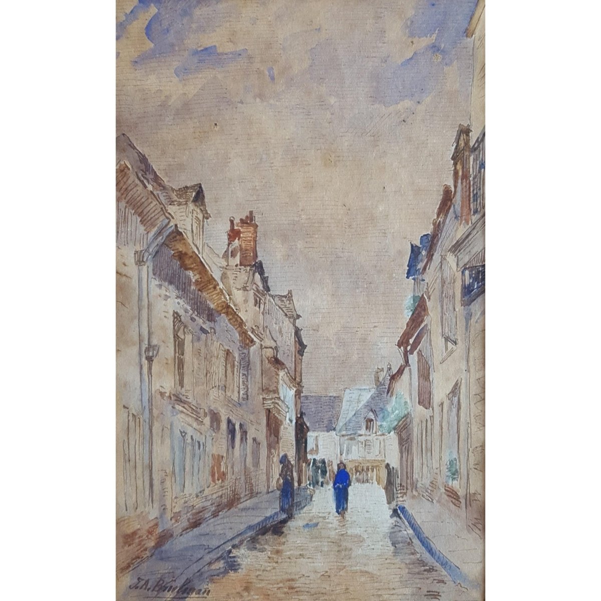 Jacques Alfred Brielman - Street Scene - Circa 1860 - Winckelmann Gallery