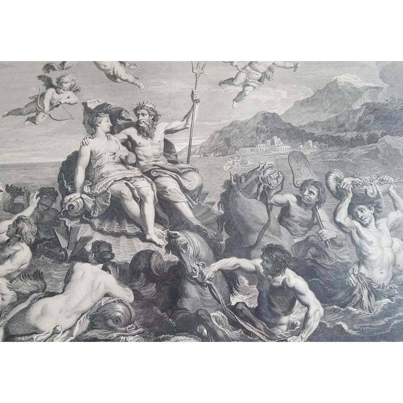 Louis Desplaces - Mythological Engraving - "Aqua", 1718 - Winckelmann Gallery