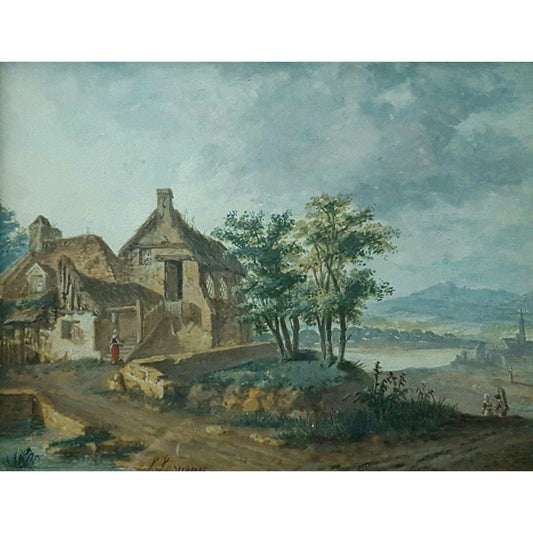 Louis Le Sueur - Rural Landscape with Figures - 18th Century - Winckelmann Gallery