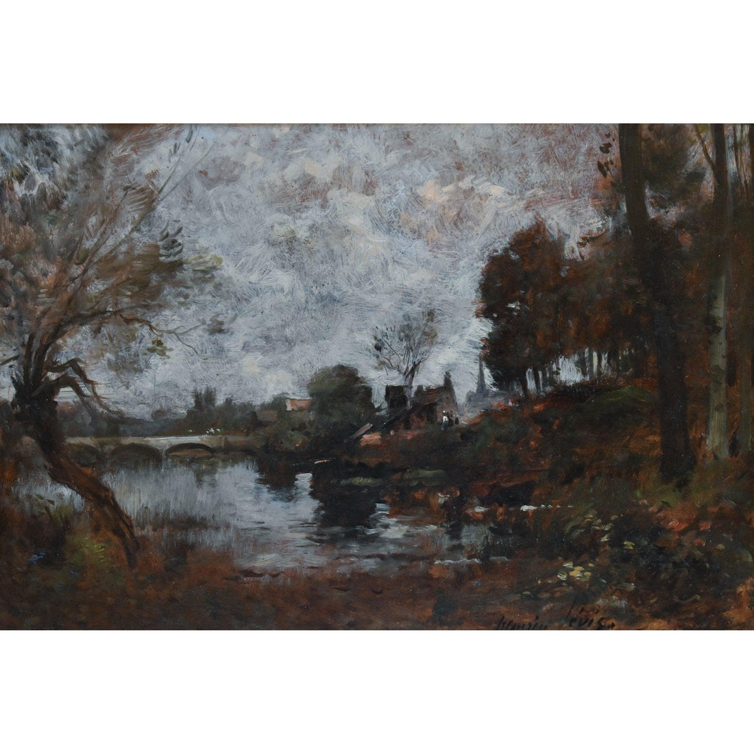 Maurice Lévis - Village on a River’s Edge - Winckelmann Gallery