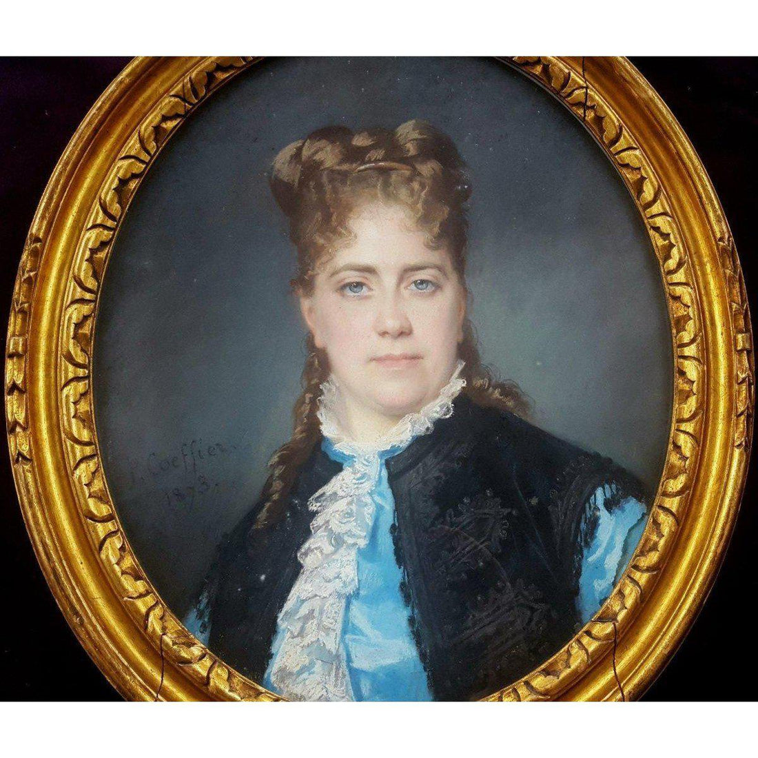 Pauline Adrienne Coeffier - Portrait of a Woman - 1873 - Winckelmann Gallery