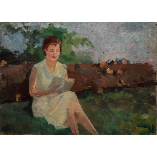 Reading Woman Portrait - Odette Durand - Winckelmann Gallery