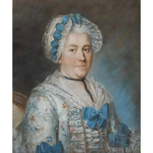 18th Century French School pastel painting depicting a portrait of a Quebec woman - Winckelmann Gallery