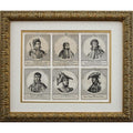 Napoleon era portrait engravings set 1804-1815 French School in gilt frame
