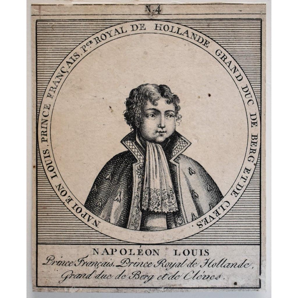 Detail Napoleon Louis portrait Prince Royal Holland 1804-1815 engraving
