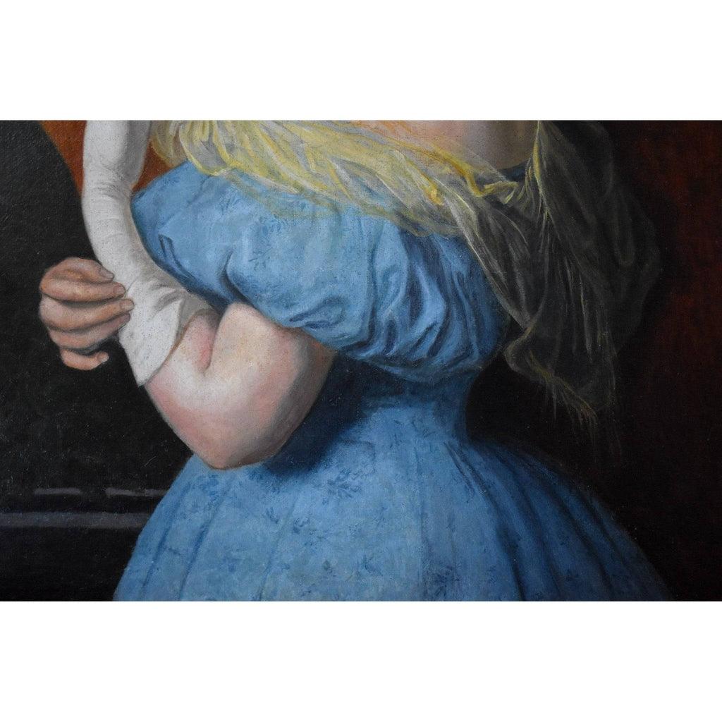 Detail of Empire style gilt frame palmettes French Romanticism
