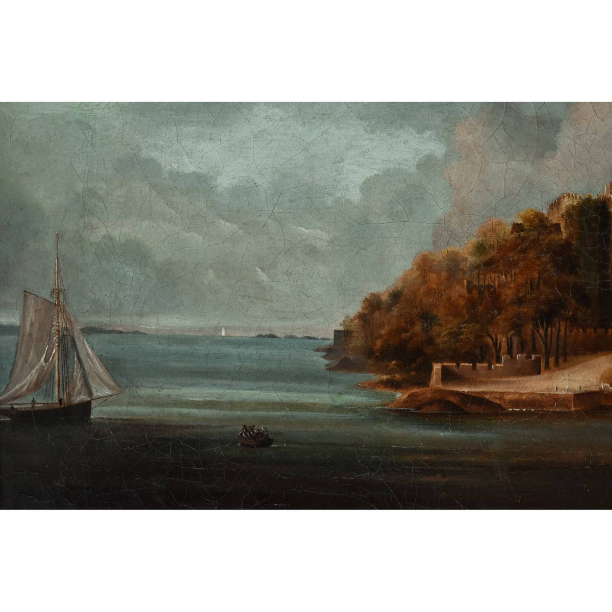 19th century European school oil painting coastal landscape Winckelmann Gallery