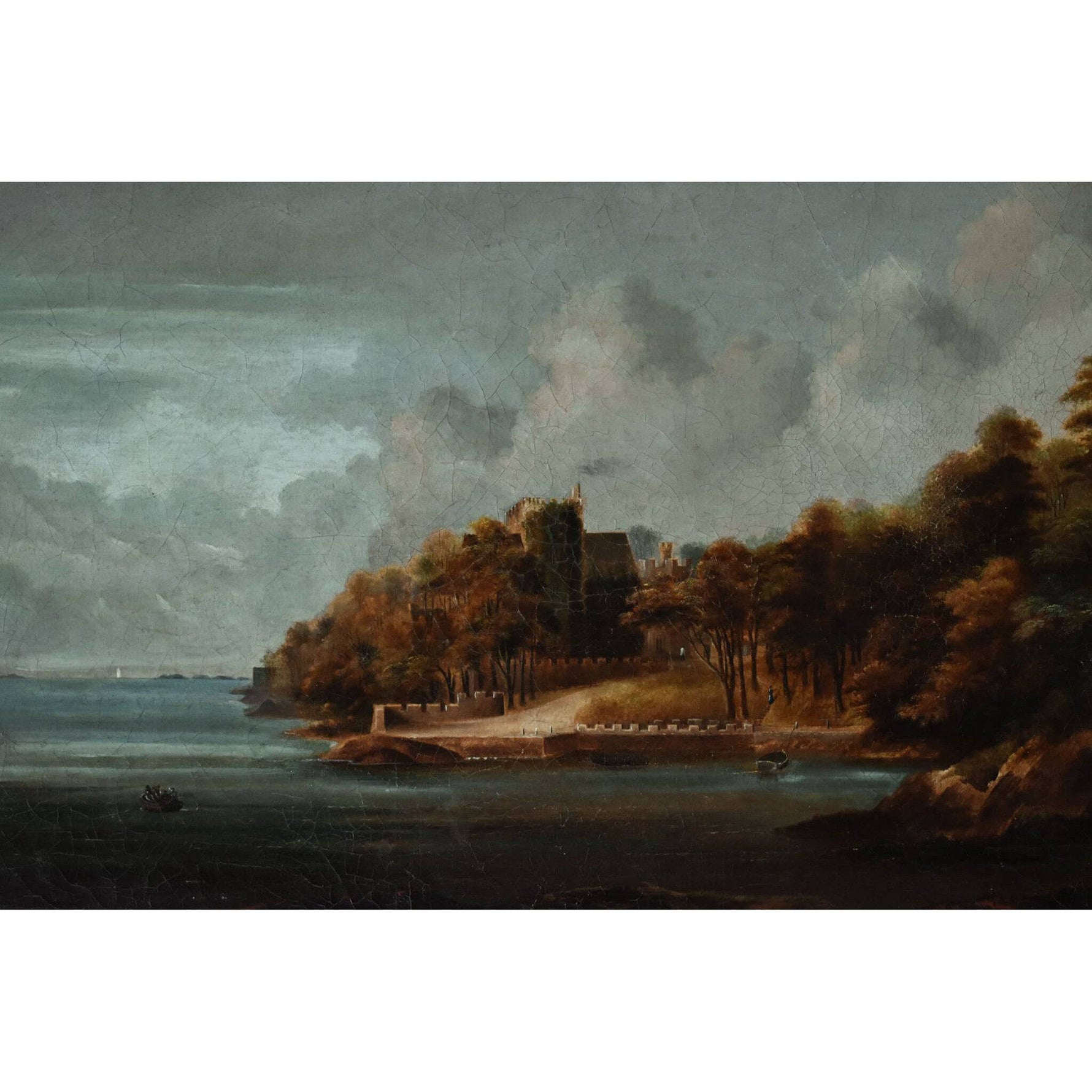 19th century European school oil painting coastal landscape Winckelmann Gallery