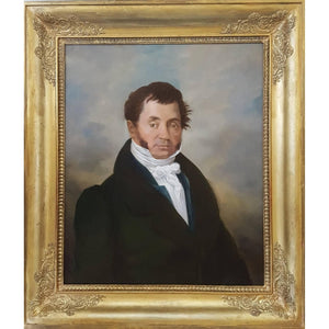 19th century French school oil painting depicting a portrait of a elegant man - Winckelmann Gallery