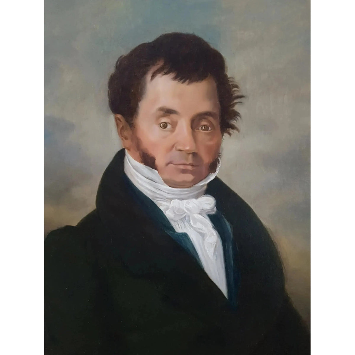 19th century French school oil painting depicting a portrait of a elegant man - Winckelmann Gallery