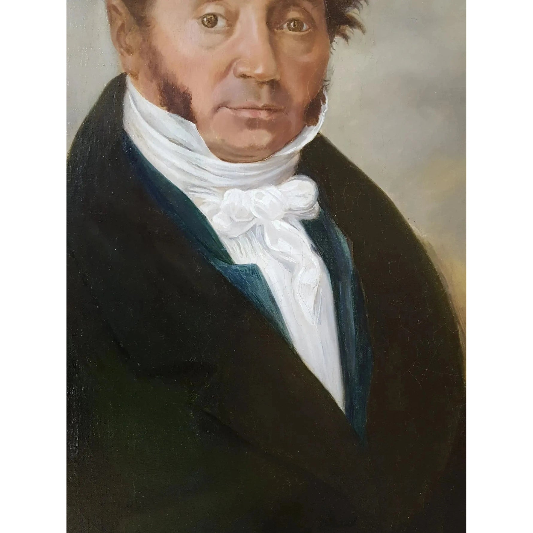 19th century French school oil painting depicting a portrait of a elegant man - Winckelmann Gallery