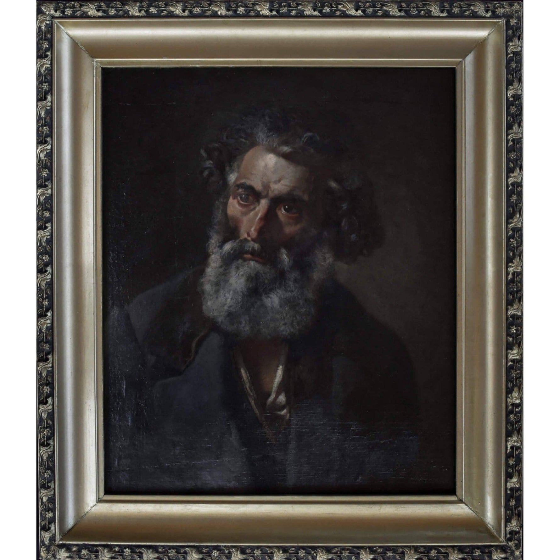 19th century Russian school oil painting portrait of a bearded man Winckelmann Gallery