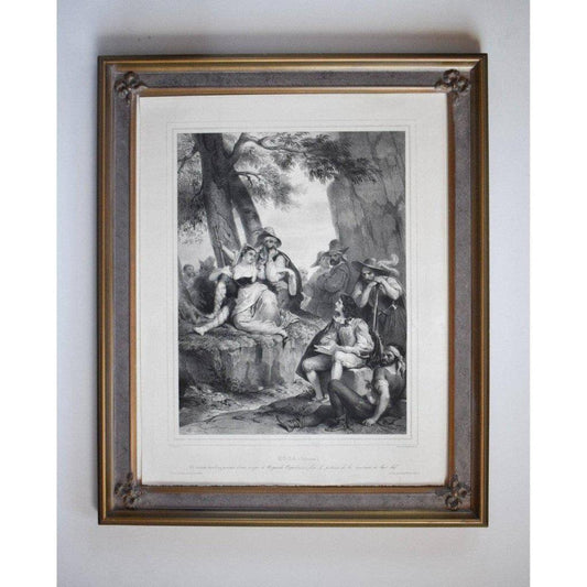 Achille Devéria 1838 Salvator Rosa bandits full view French Romantic lithograph

