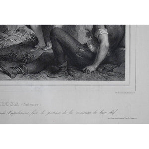 Achille Deveria lithograph scene Salvator Rosa and the bandits Winckelmann Gallery