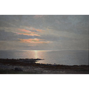 Anshelm Dahl oil painting depicting a sunset coastal landscape Winckelmann Gallery