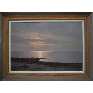 Anshelm Dahl oil painting depicting a sunset coastal landscape Winckelmann Gallery