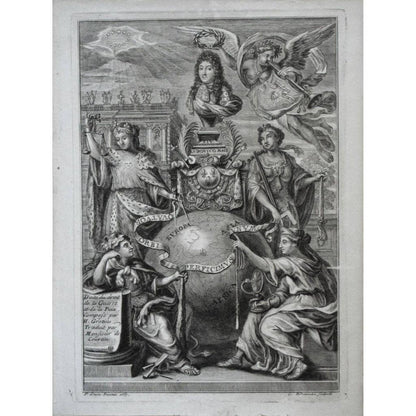 Cornelis Vermeulen 17th century engraving allegory of Louis XIV Winckelmann Gallery