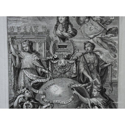Cornelis Vermeulen 17th century engraving allegory of Louis XIV Winckelmann Gallery