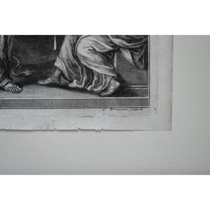 Antique french engraving allegorical portrait Louis XIV original 1687 by Cornelis Vermeulen for sale at Winckelmann Gallery