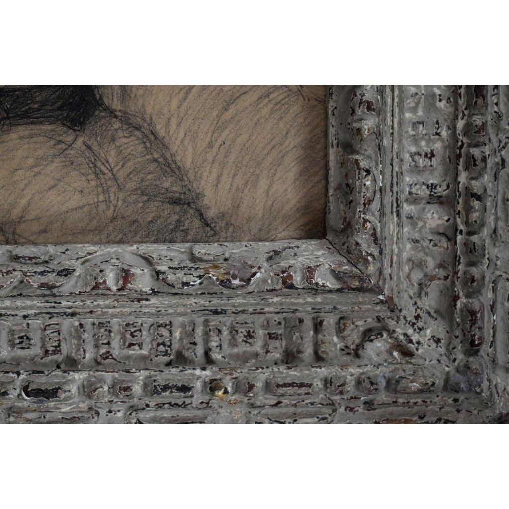 Artist signature traces lower right corner Édouard Pannetier warehouse scene
