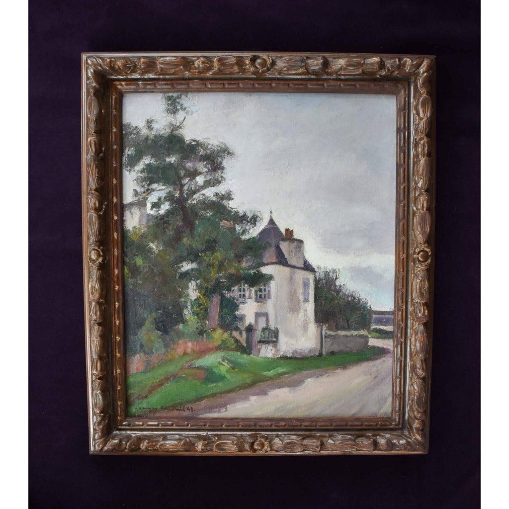 Pacouil French landscape post-impressionist Brittany 1945 oil
