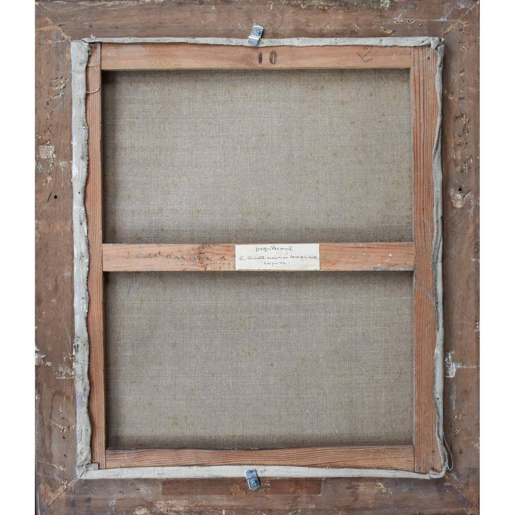 Verso back of Pacouil painting showing canvas France 1945
