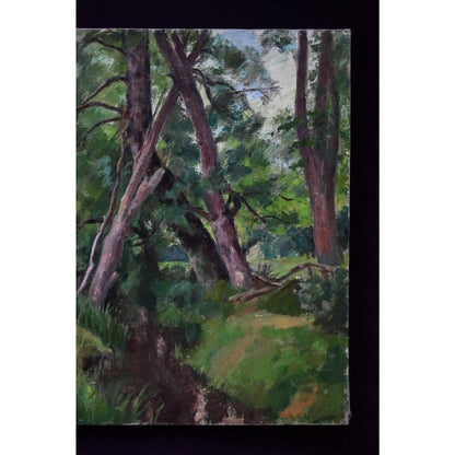 Georges Pacouil oil painting depicting a stream landscape Winckelmann Gallery