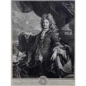 Gérard Edelinck engraving portrait of Charles d'Hozier after Rigaud Winckelmann Gallery 