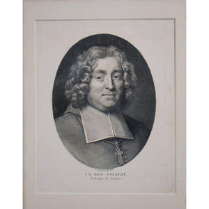 Gérard Edelinck engraving portrait of Jean Baptiste Michel Colbert Winckelmann Gallery