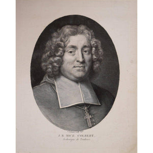 Gérard Edelinck engraving portrait of Jean Baptiste Michel Colbert Winckelmann Gallery