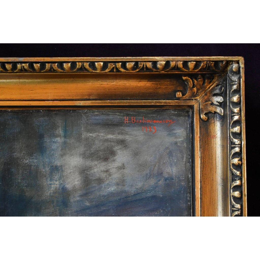 Artist signature and date Hugo Backmansson upper right 1923
