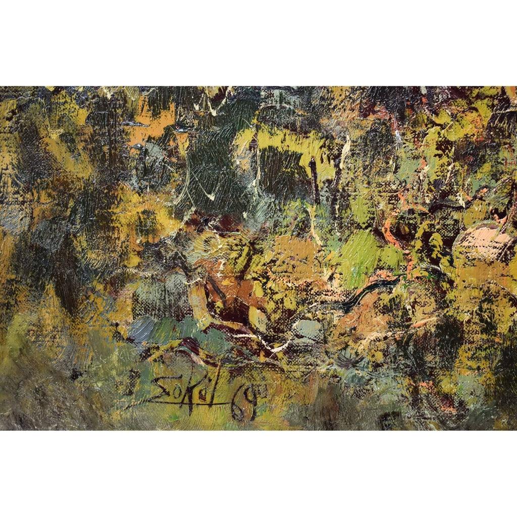 Artist signature detail Jacques Sokol 1969 lower left corner
