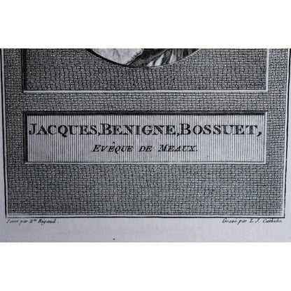 Louis Jacques Cathelin engraving depicting a double portrait of Bossuet and Fénelon Winckelmann Gallery