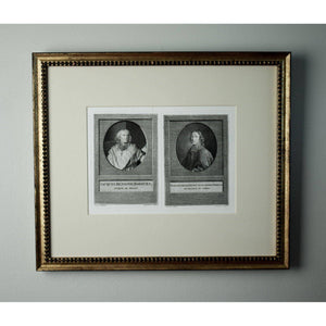 Louis Jacques Cathelin engraving depicting a double portrait of Bossuet and Fénelon Winckelmann Gallery