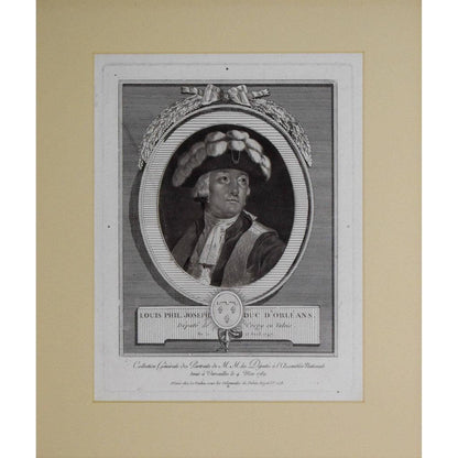Nicolas Le Vachez engraving portrait of Louis Philippe of Orleans Winckelmann Gallery