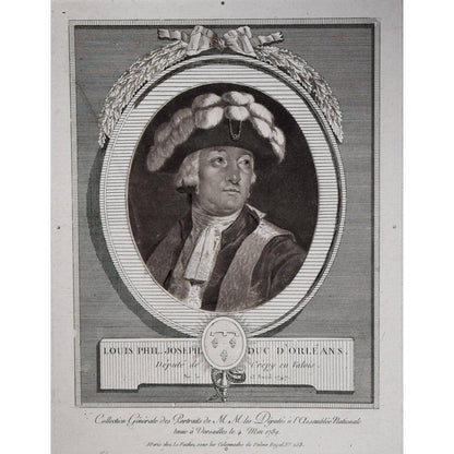 Nicolas Le Vachez engraving portrait of Louis Philippe of Orleans Winckelmann Gallery
