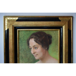 Paul Beckert pastel drawing depicting a portrait of a woman Winckelmann Gallery