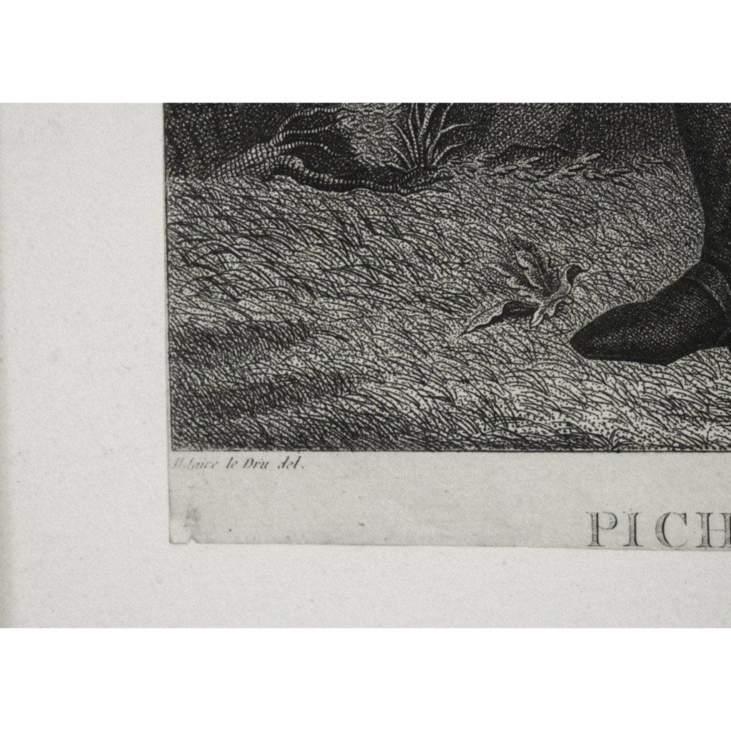 Detail of artist inscription Hilaire le Dru del Philippe Lefèvre 1798
