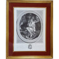 Pierre Audouin engraving girl with arrow framed 1804