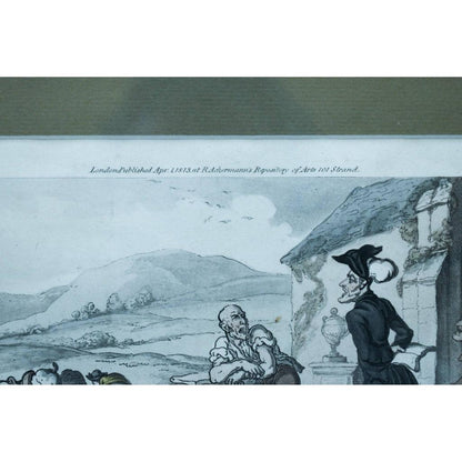 Thomas Rowlandson etching print entitled Doctor Syntax Meditating on the Tomb Stones Winckelmann Gallery
