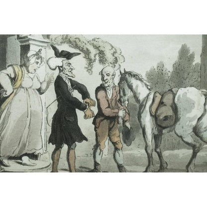 Thomas Rowlandson etching print entitled Doctor Syntax Setting Out On His Tour To The Lakes Winckelmann Gallery