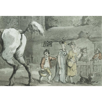 Thomas Rowlandson etching print entitled Doctor Syntax Setting Out On His Tour To The Lakes Winckelmann Gallery
