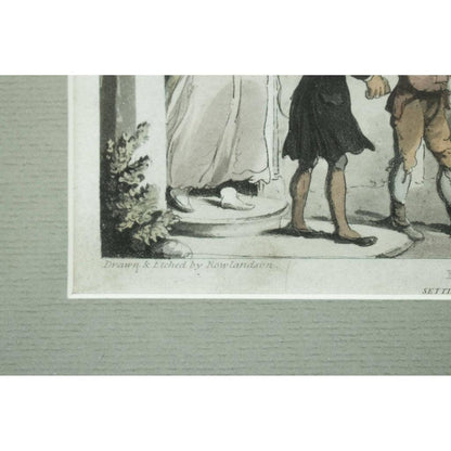 Thomas Rowlandson etching print entitled Doctor Syntax Setting Out On His Tour To The Lakes Winckelmann Gallery