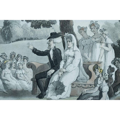 Thomas Rowlandson etching print entitled Doctor Syntax Visits a Boarding School for Young Ladies Winckelmann Gallery