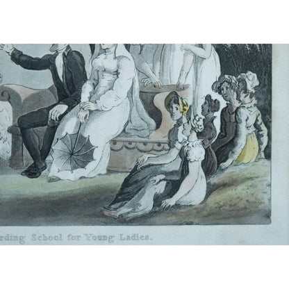 Thomas Rowlandson etching print entitled Doctor Syntax Visits a Boarding School for Young Ladies Winckelmann Gallery