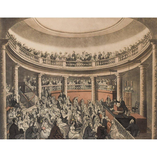 Thomas Rowlandson etching print entitled Surrey Institution Winckelmann Gallery