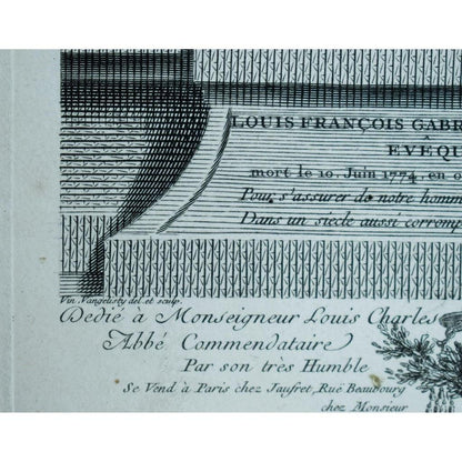 Vincenzio Vangelisti engraving portrait of Louis François Orléans De La Motte Winckelmann Gallery