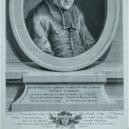 Vincenzio Vangelisti engraving portrait of Louis François Orléans De La Motte Winckelmann Gallery