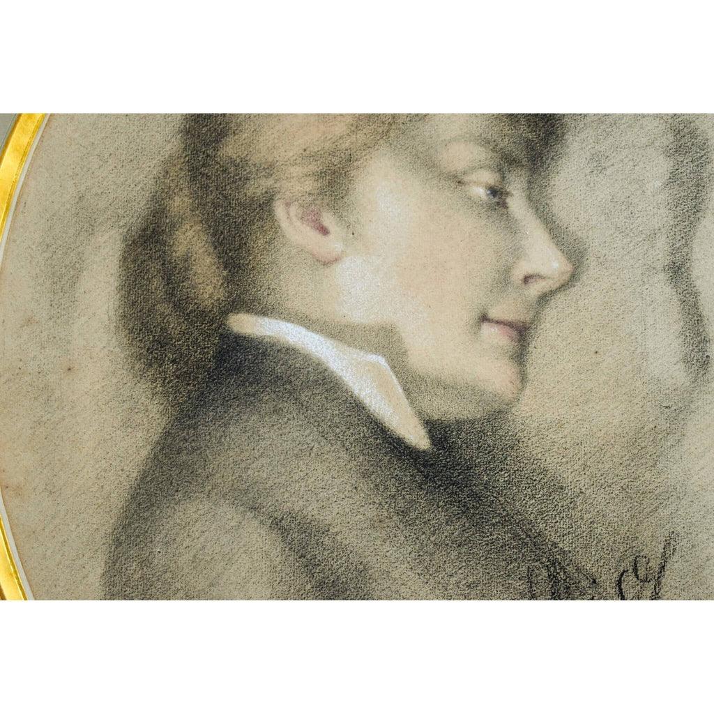 Detail view of reclining pose street clothes French female artist
