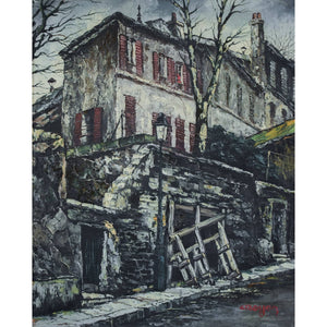 Andre Boyer oil painting a Montmartre street view Winckelmann Gallery